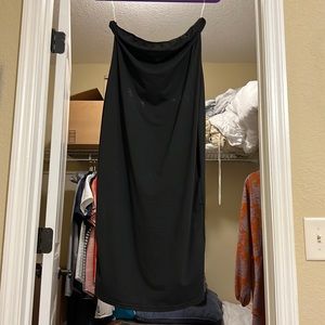 Black midi body con dress